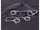 Langkettige Silberohrhänger mit doppeltem Clipverschluss