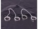 Langkettige Silberohrhänger mit doppeltem Clipverschluss