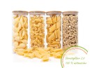 Barattoli rotondi con coperchio in bambù, set da 4, 1700 ml