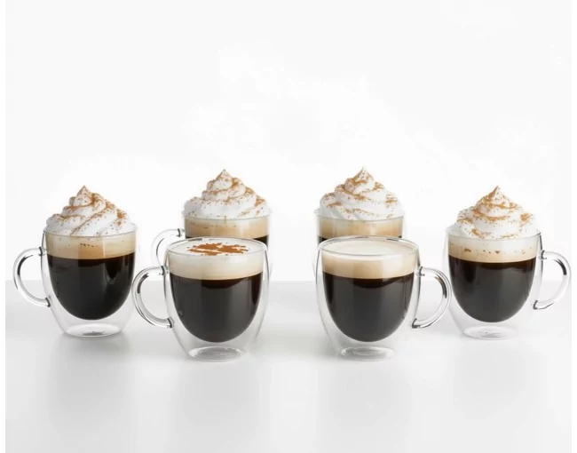 Doppelwandige 200 ml Gläser im 6er Set