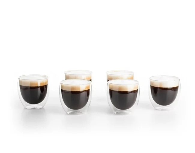 Doppelwandige 90 ml Gläser im 6er Set