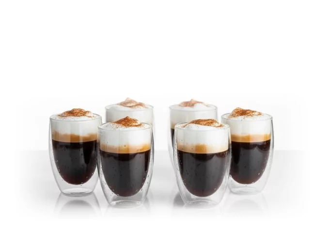 Doppelwandige 350 ml Gläser im 6er Set