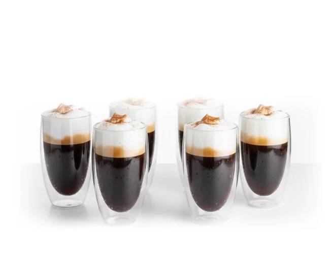 Doppelwandige 450 ml Gläser im 6er Set