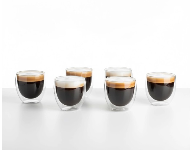 Bicchieri a doppia parete da 90 ml in set da 6