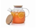 Teekanne mit  Bambus-Deckel 1400 ml