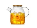 Teekanne mit  Bambus-Deckel 1500 ml