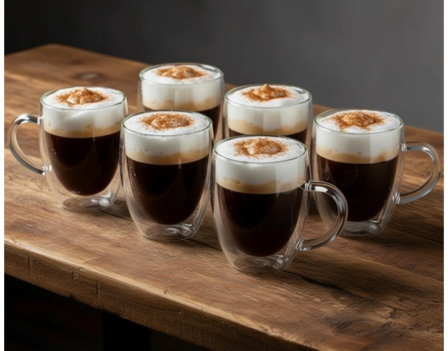 Double-walled glass with handle 350 ml