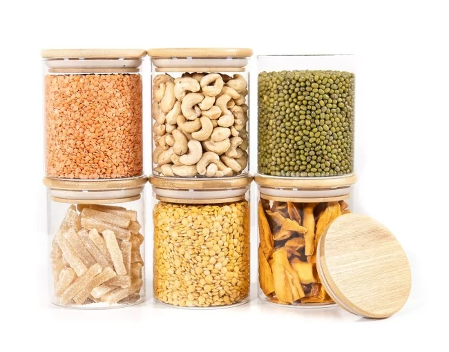 Schmale runde Vorratsgläser 10cm hoch 6er Set Ø8cm