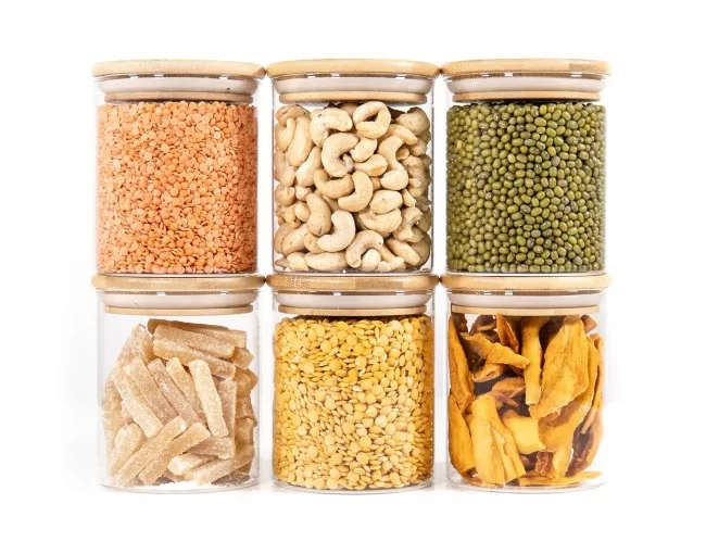 Schmale runde Vorratsgläser 10cm hoch 6er Set Ø8cm