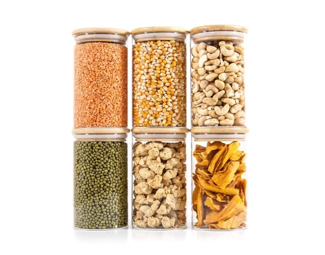 Schmale runde Vorratsgläser 14cm hoch 6er Set Ø8cm