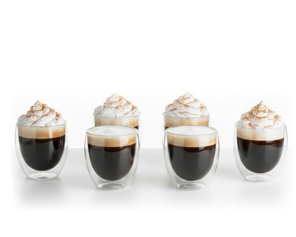 Doppelwandige 200 ml Gläser im 6er Set