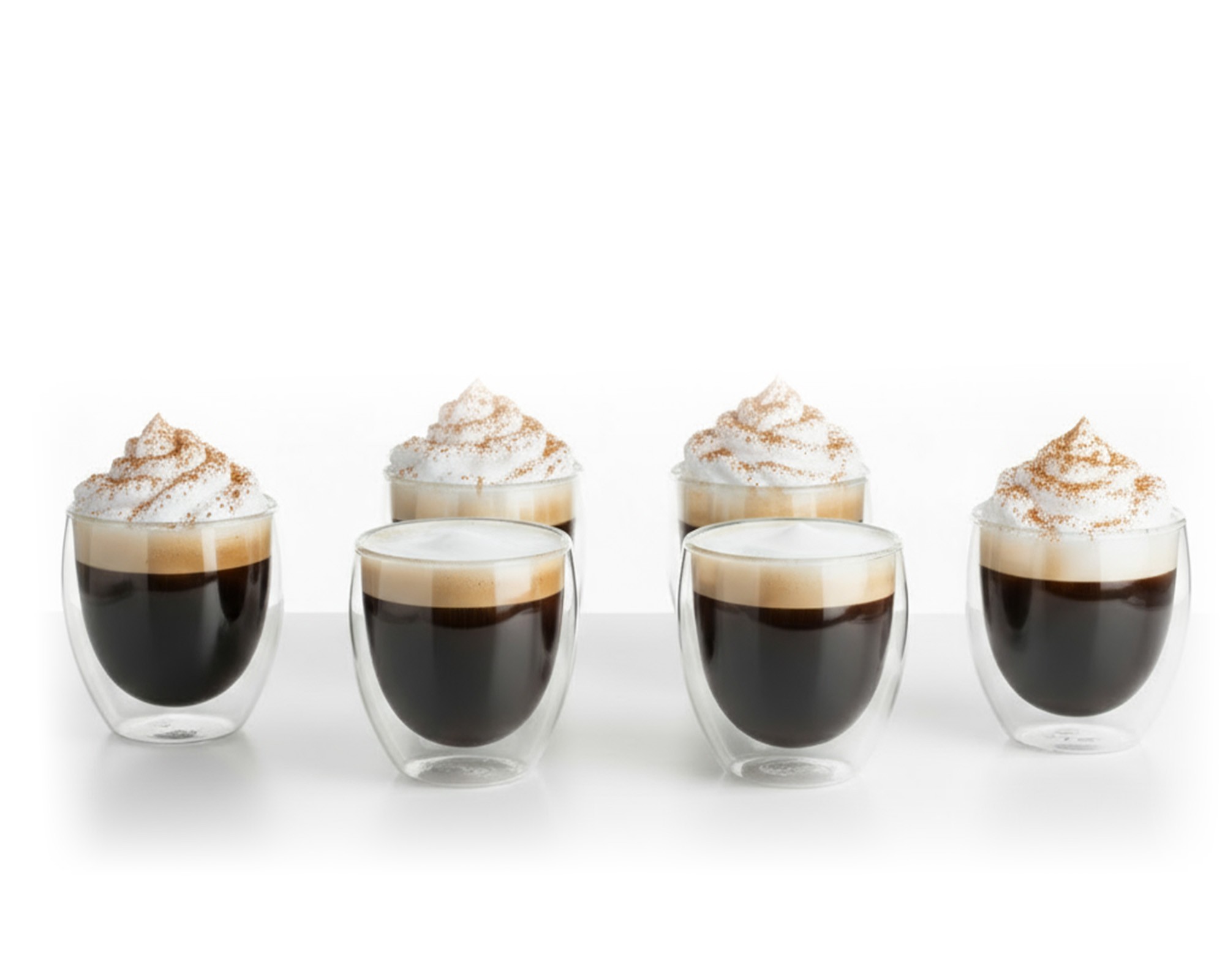 Bicchieri a doppia parete da 200 ml in set da 6