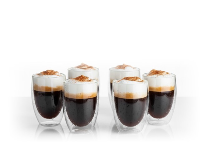 Double-walled 350 ml glasses in a set of 6