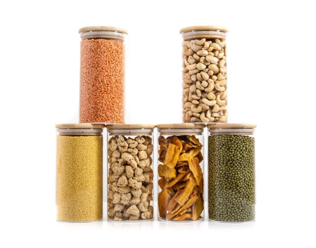 Schmale runde Vorratsgläser 16cm hoch 6er Set Ø8cm