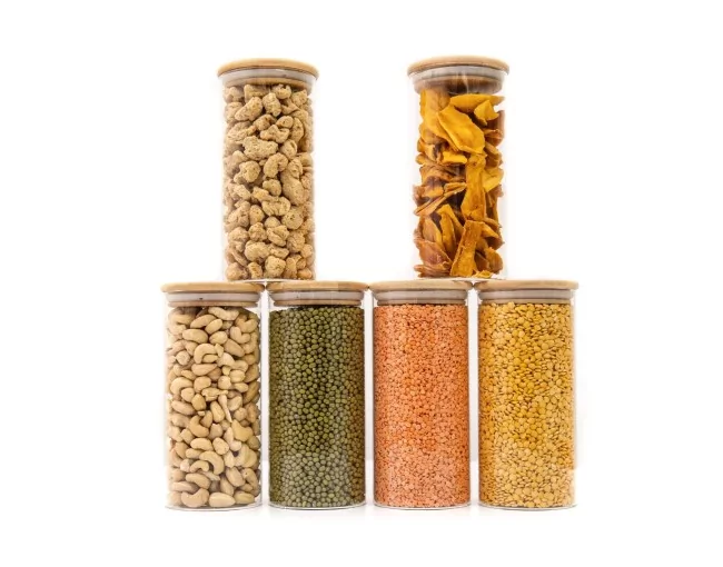 Schmale runde Vorratsgläser 18cm hoch 6er Set Ø8cm