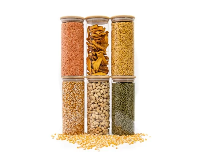 Schmale runde Vorratsgläser 20cm hoch 6er Set Ø8cm