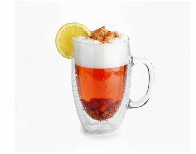 Bicchieri a doppia parete da 450 ml con manico, set da 6