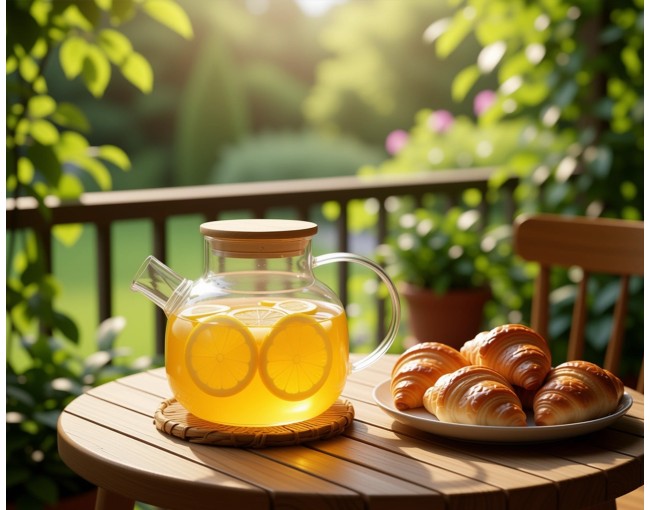 Teapot with bamboo lid 1000 ml