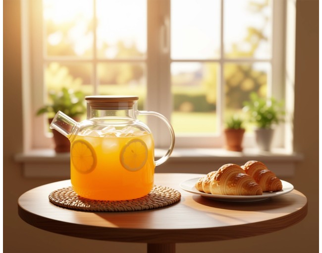 Teiera con coperchio in bambù 1400 ml