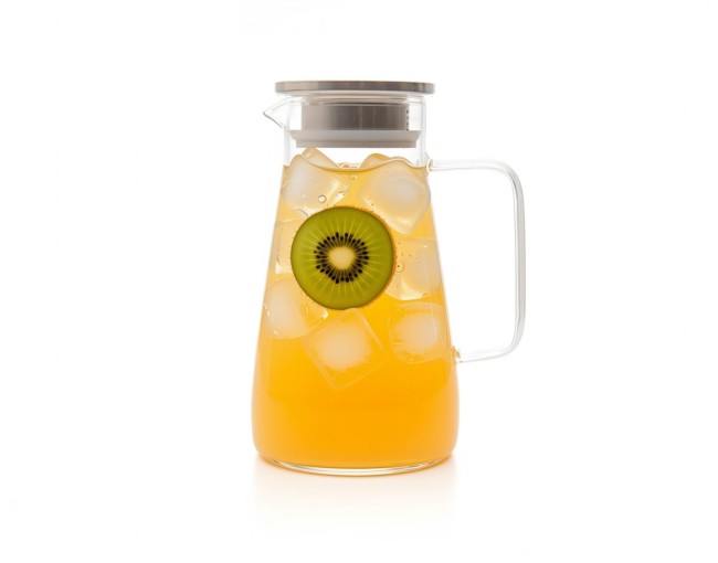 Glass carafe with stainless steel lid 1800 ml