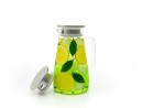 Glass carafe with stainless steel lid wide 1500 ml
