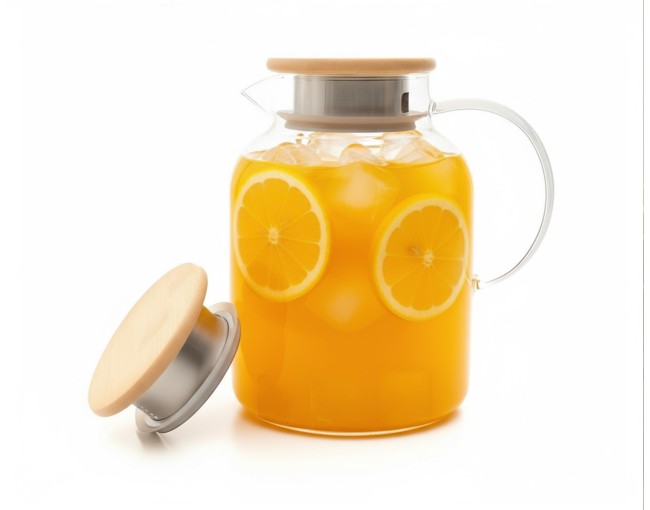 Théière avec couvercle en bambou 1700 ml