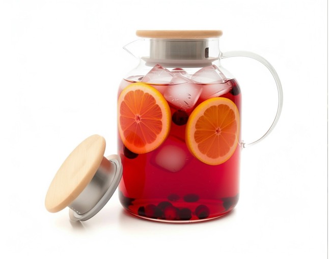 Teiera con coperchio in bambù 1700 ml