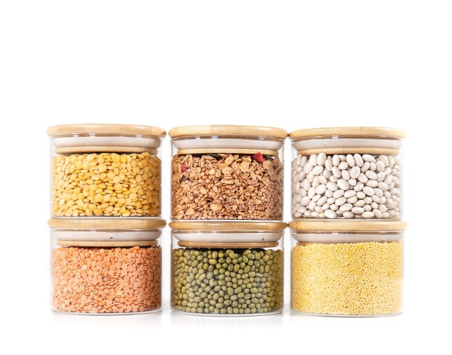 Schmale runde Vorratsgläser 6cm hoch 6er Set Ø8cm