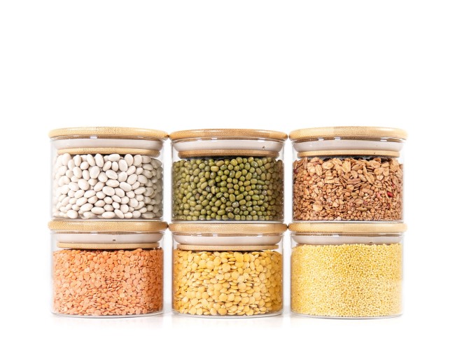 Schmale runde Vorratsgläser 6cm hoch 6er Set Ø8cm