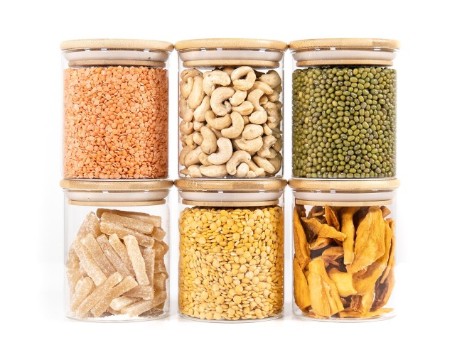 Schmale runde Vorratsgläser 10cm hoch 6er Set Ø8cm