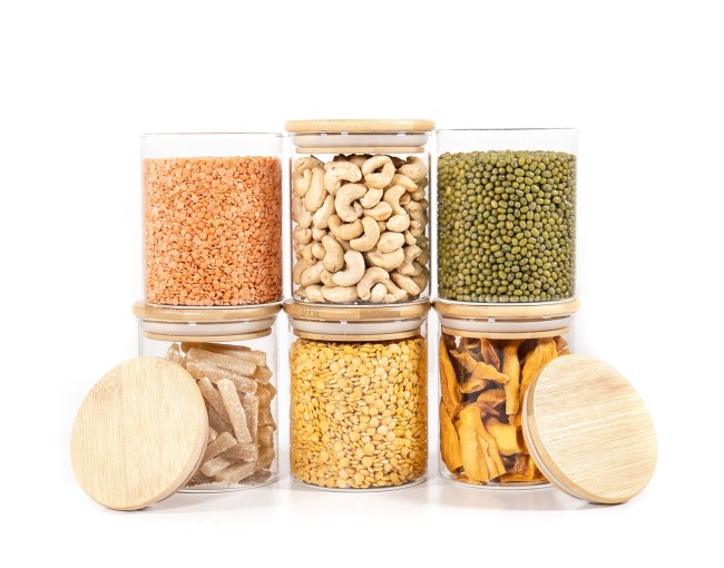 Schmale runde Vorratsgläser 10cm hoch 6er Set Ø8cm