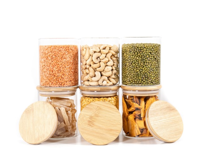 Schmale runde Vorratsgläser 10cm hoch 6er Set Ø8cm