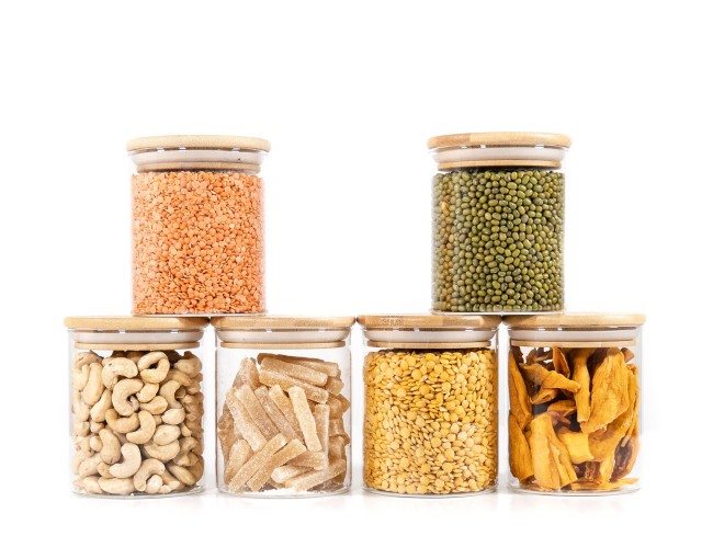 Schmale runde Vorratsgläser 10cm hoch 6er Set Ø8cm