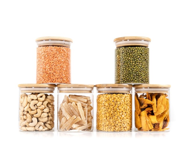 Schmale runde Vorratsgläser 10cm hoch 6er Set Ø8cm