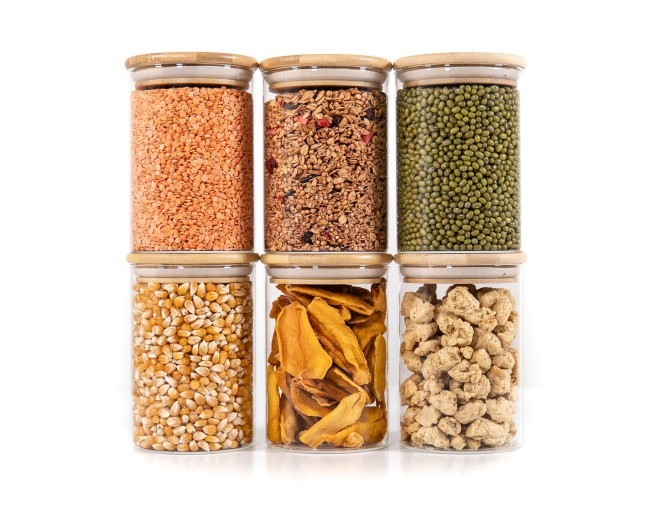 Schmale runde Vorratsgläser 12cm hoch 6er Set Ø8cm