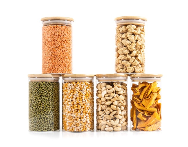 Schmale runde Vorratsgläser 14cm hoch 6er Set Ø8cm