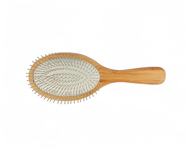 Grande brosse à cheveux ronde en métal