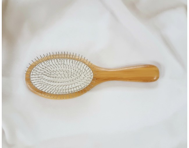 Grande brosse à cheveux ronde en métal
