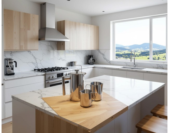 Brocca per latte in acciaio inox, set da 2