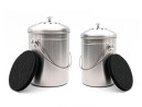 Compost bin 5 liters stainless steel with filter