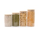 Bocaux de rangement carrés étroits, lot de 4, grand format, Ø8 cm