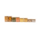Bocaux de conservation ronds avec couvercles en bambou, lot de 4, 800 ml