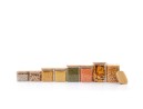 Round storage jars with bamboo lids, set of 4, 800ml