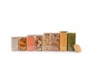 Bocaux de conservation ronds avec couvercles en bambou, lot de 4, 800 ml