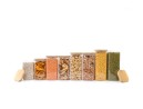 Bocaux de conservation ronds avec couvercles en bambou, lot de 4, 800 ml