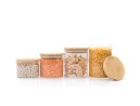 Bocaux de rangement ronds et étroits, lot de 4, petits, Ø8cm