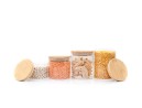 Bocaux de rangement ronds et étroits, lot de 4, petits, Ø8cm