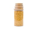 Round storage jars with bamboo lids, set of 4, 800ml