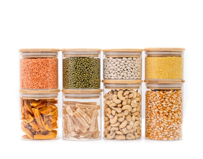 Schmale runde Vorratsgläser 8er Set klein Ø8cm