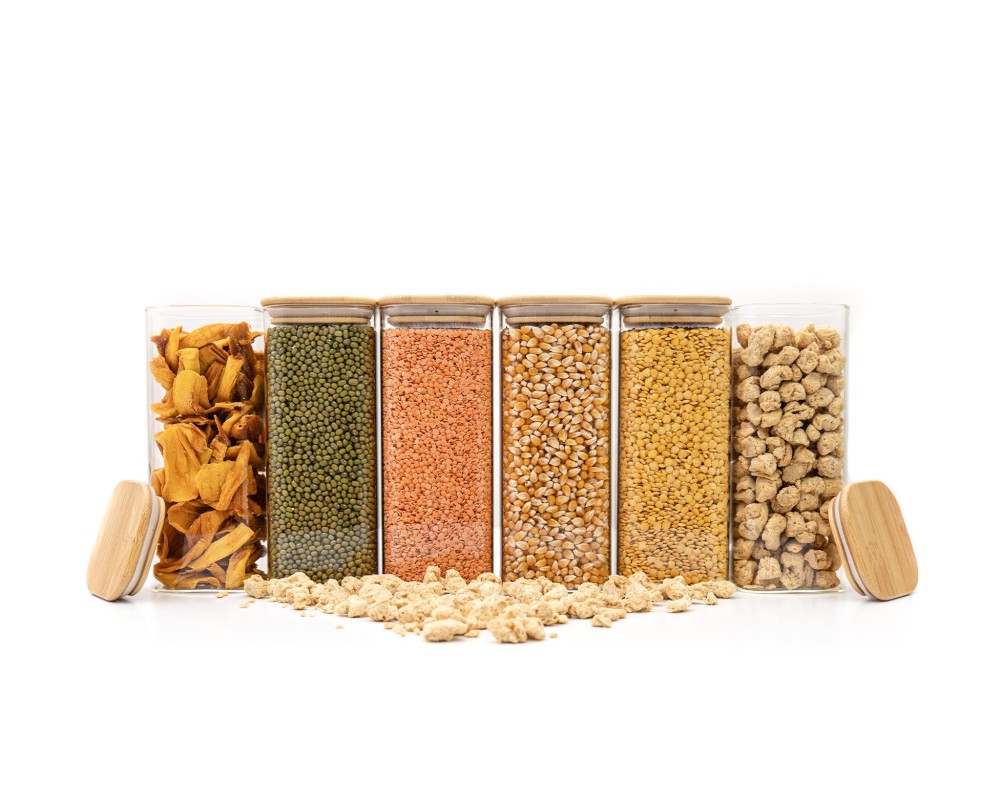 Narrow round storage jars, individually Ø8cm